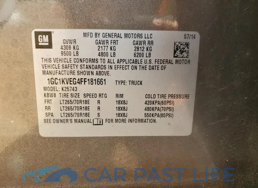 1GC1KVEG4FF181661# 12