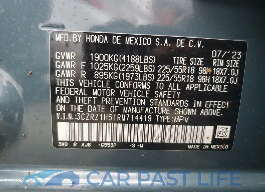3CZRZ1H51RM714419# 14