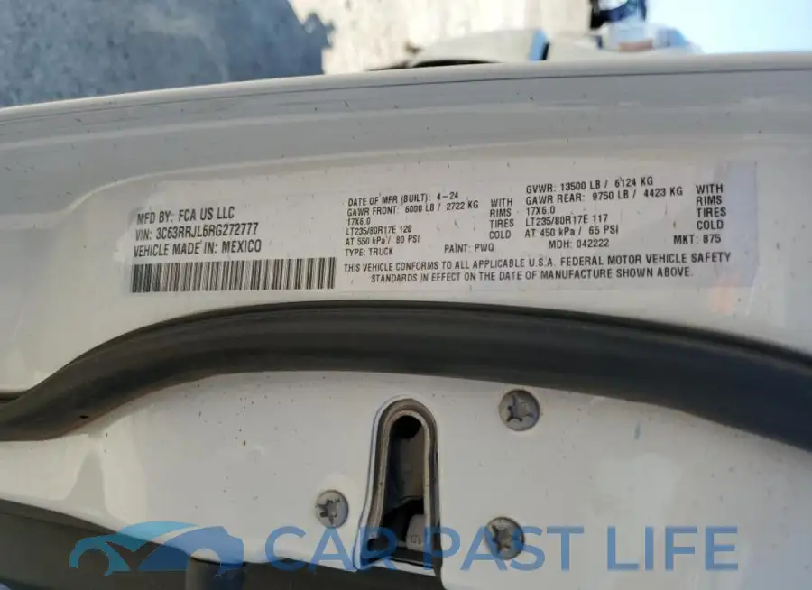 3C63RRJL6RG272777# 12