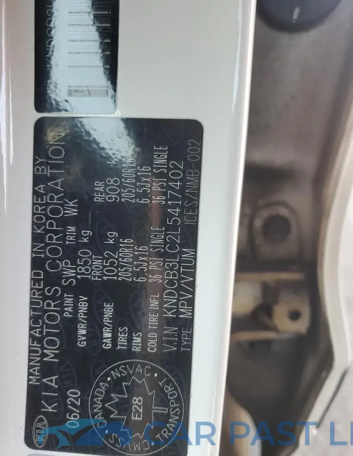 KNDCB3LC2L5417402# 12