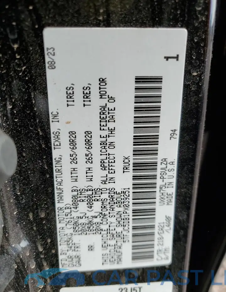 5TFJC5DB1PX039251# 12