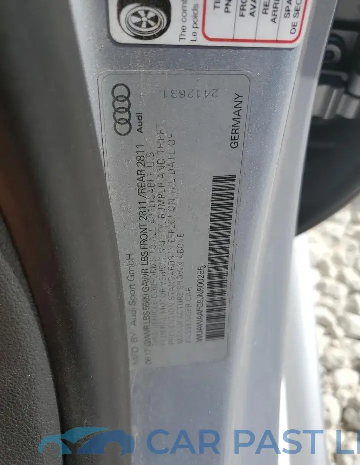 WUAWAAFC9JN900255# 12