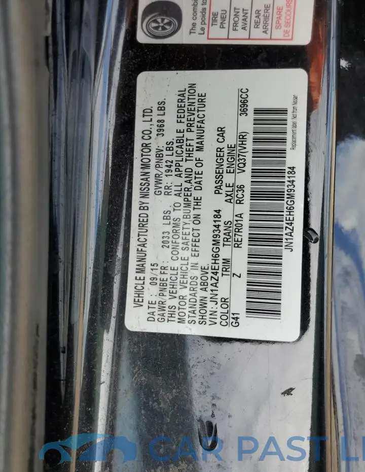 JN1AZ4EH6GM934184# 13