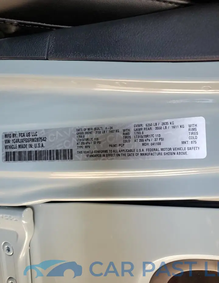 1C4RJXFG5RW287542# 13