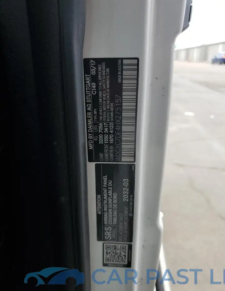 WDCYC7DF4HX275157# 14