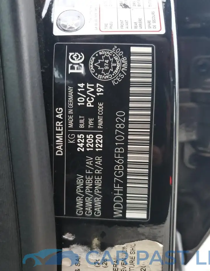 WDDHF7GB6FB107820# 12