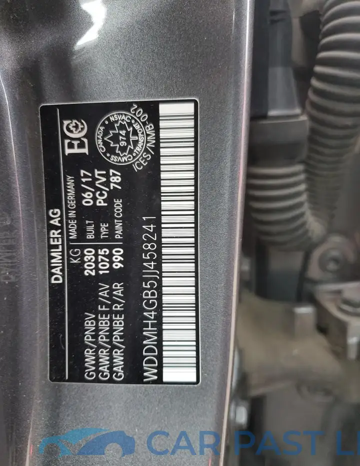 WDDMH4GB5JJ458241# 12