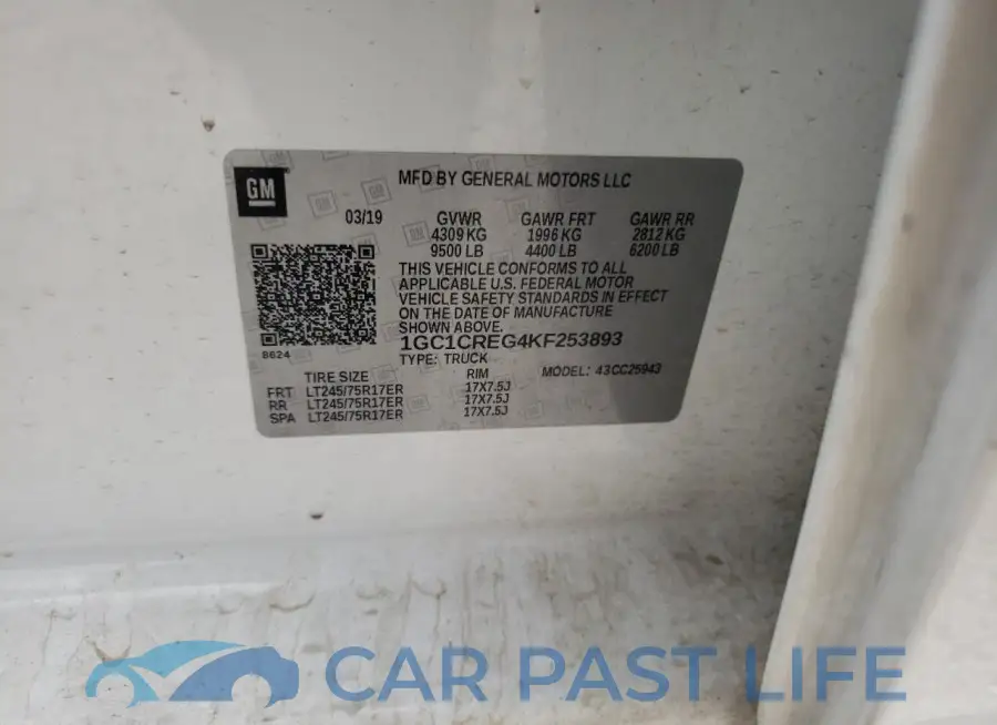 1GC1CREG4KF253893# 12