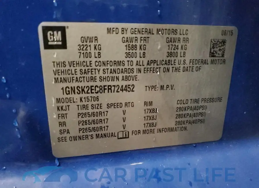 1GNSK2EC8FR724452# 13