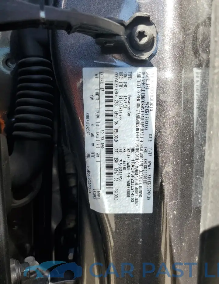 1FADP3F23JL214803# 12