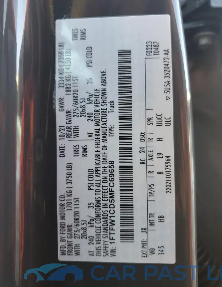 1FTFW1CD5MFC69658# 13