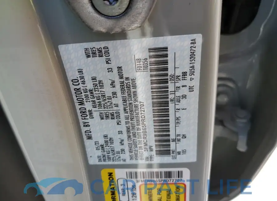 3FMCR9B65PRD72707# 14
