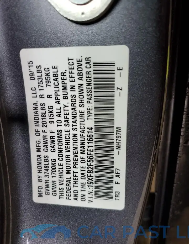 19XFB2F56FE116614# 12