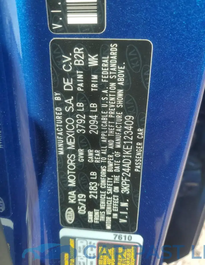 3KPF24AD1KE123409# 12