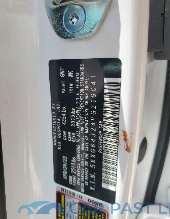 5XXG64J24PG219041# 12