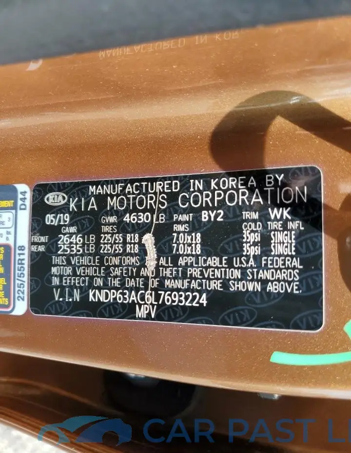 KNDP63AC6L7693224# 14