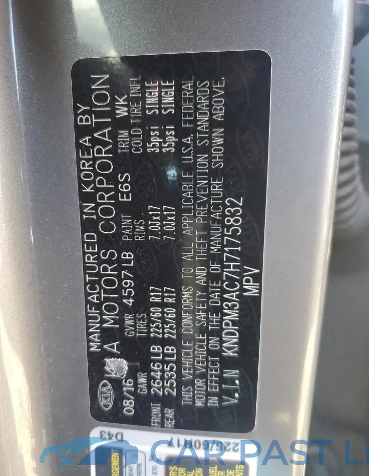 KNDPM3AC7H7175832# 12