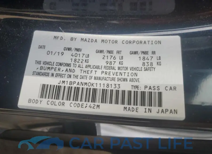 JM1BPANM0K1118133# 12