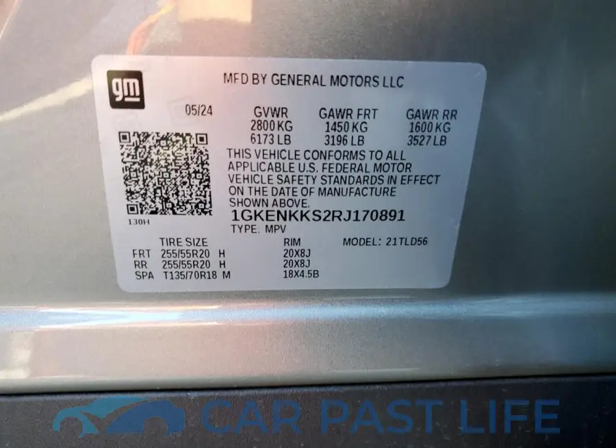 1GKENKKS2RJ170891# 12