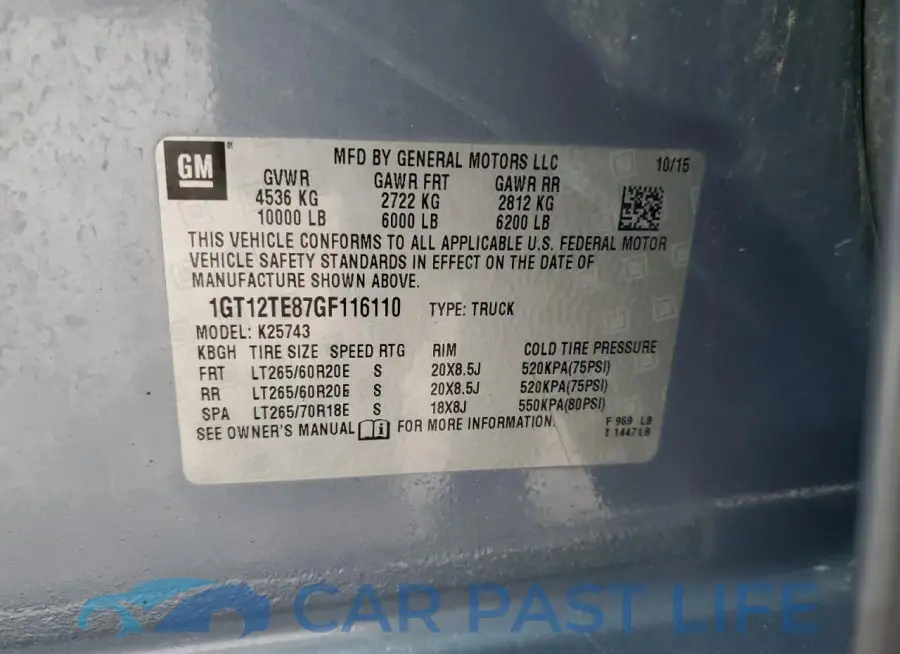 1GT12TE87GF116110# 12