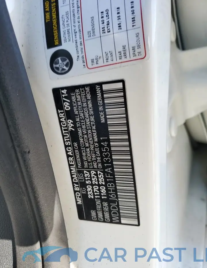 WDDLJ6HB1FA133541# 12