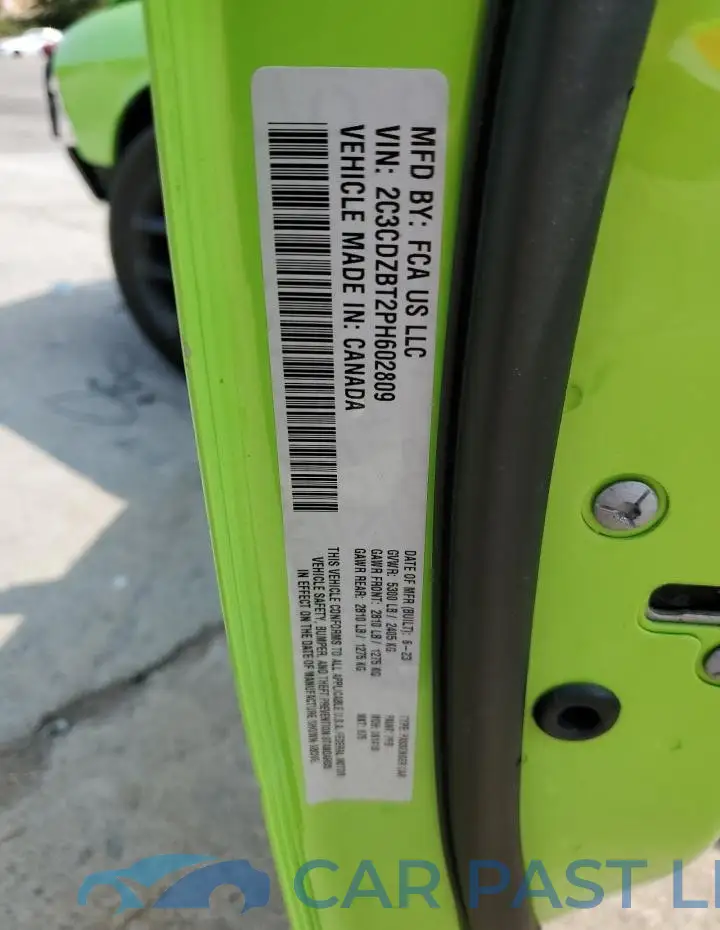 2C3CDZBT2PH602809# 12