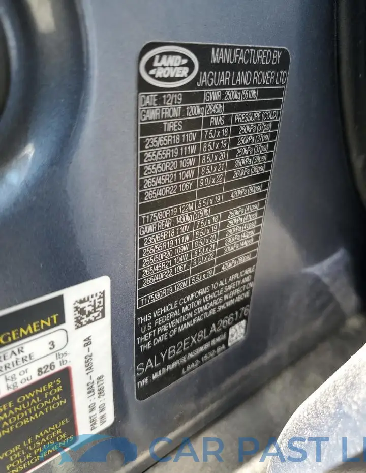 SALYB2EX8LA266176# 13