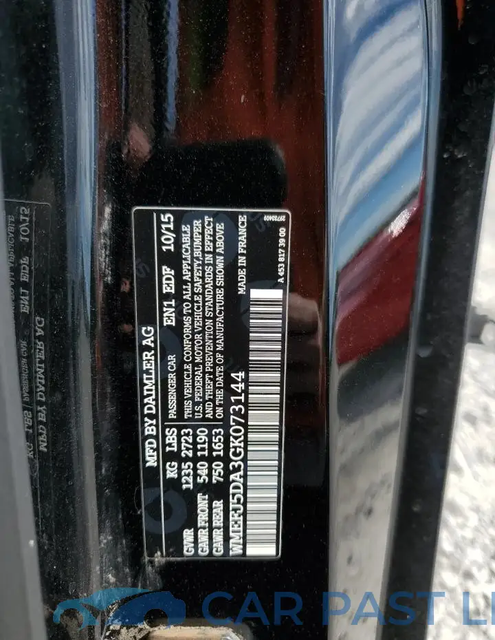 WMEFJ5DA3GK073144# 12