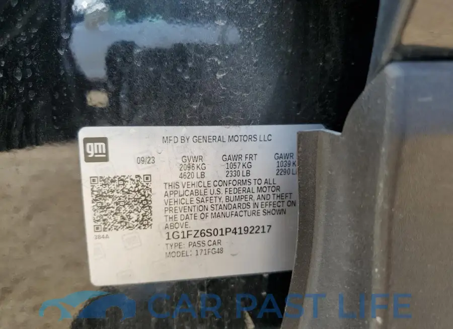 1G1FZ6S01P4192217# 12