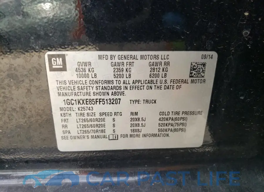 1GC1KXE85FF513207# 13