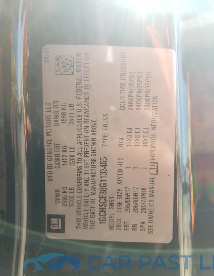 1GCHSCE38G1133465# 13