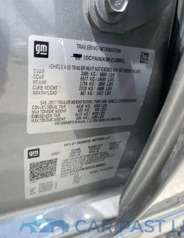 1GCPABEK8RZ148861# 13