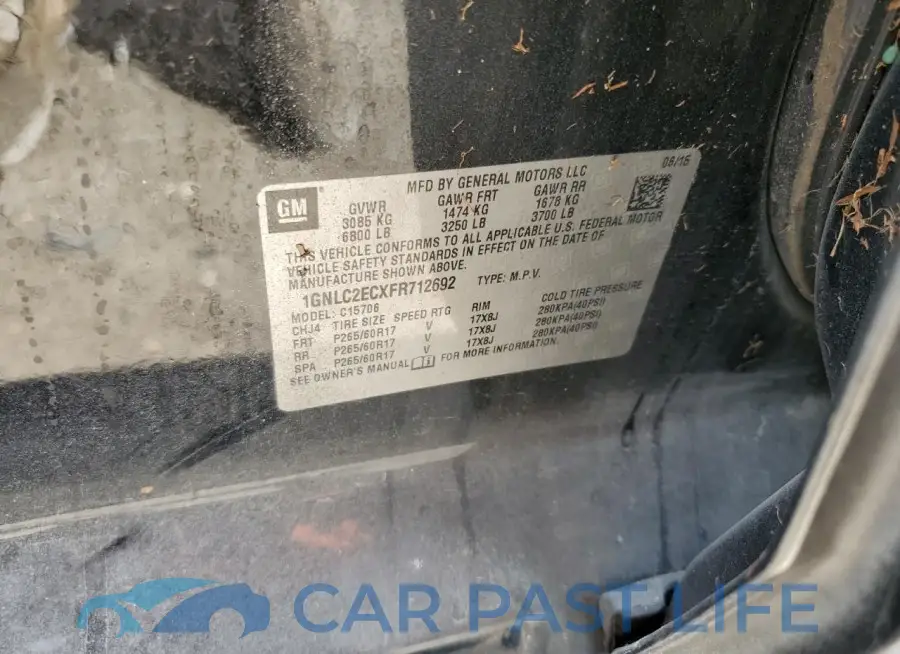 1GNLC2ECXFR712692# 13