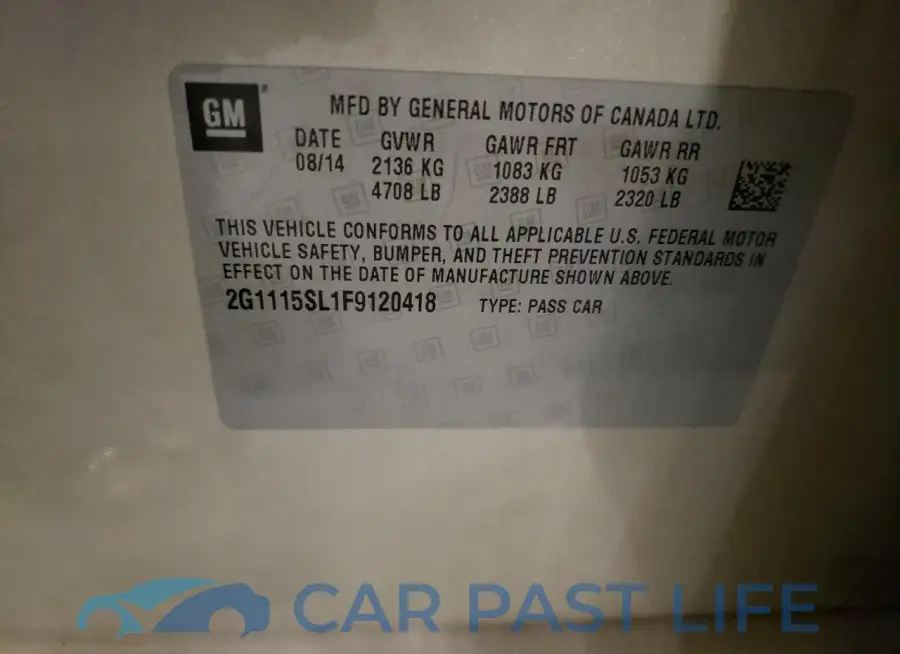 2G1115SL1F9120418# 12