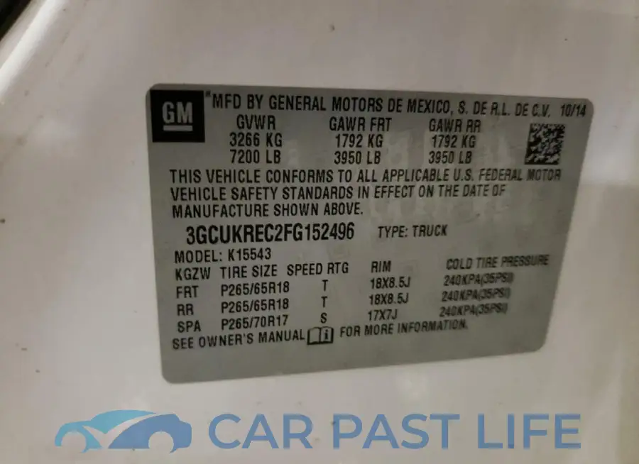 3GCUKREC2FG152496# 12