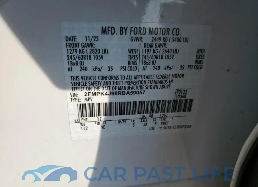 2FMPK4J98RBA59057# 13