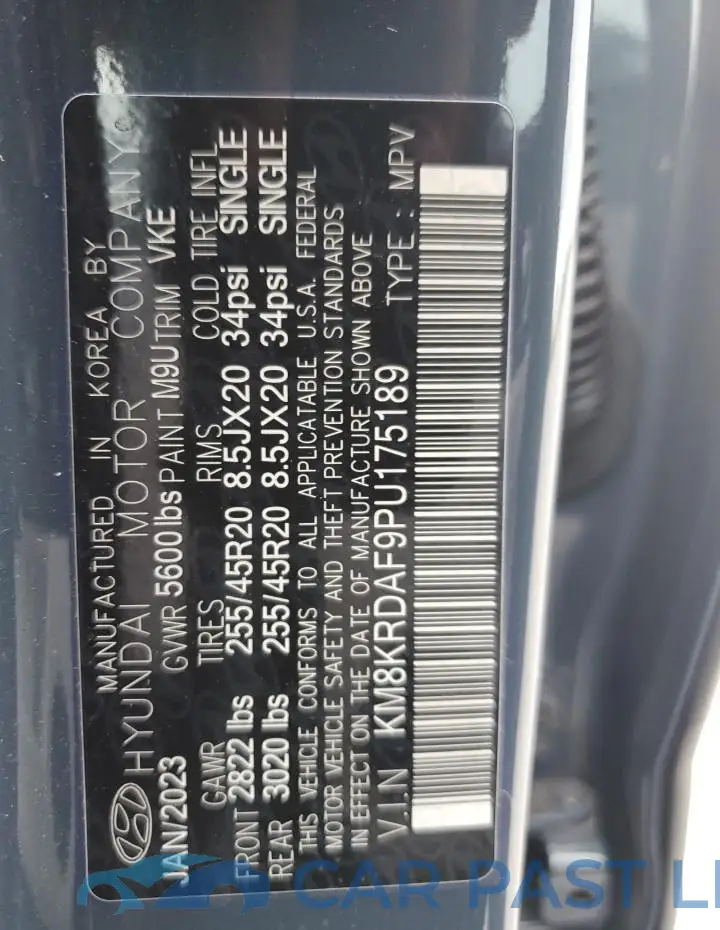KM8KRDAF9PU175189# 13