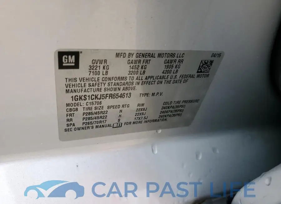 1GKS1CKJ5FR654613# 14