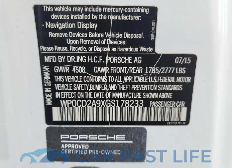 WP0CD2A9XGS178233# 13