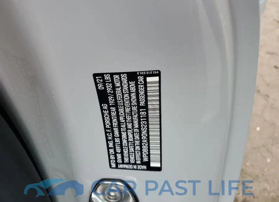 WP0BB2A90NS231181# 13
