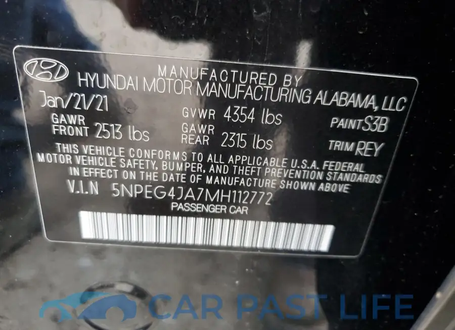 5NPEG4JA7MH112772# 13