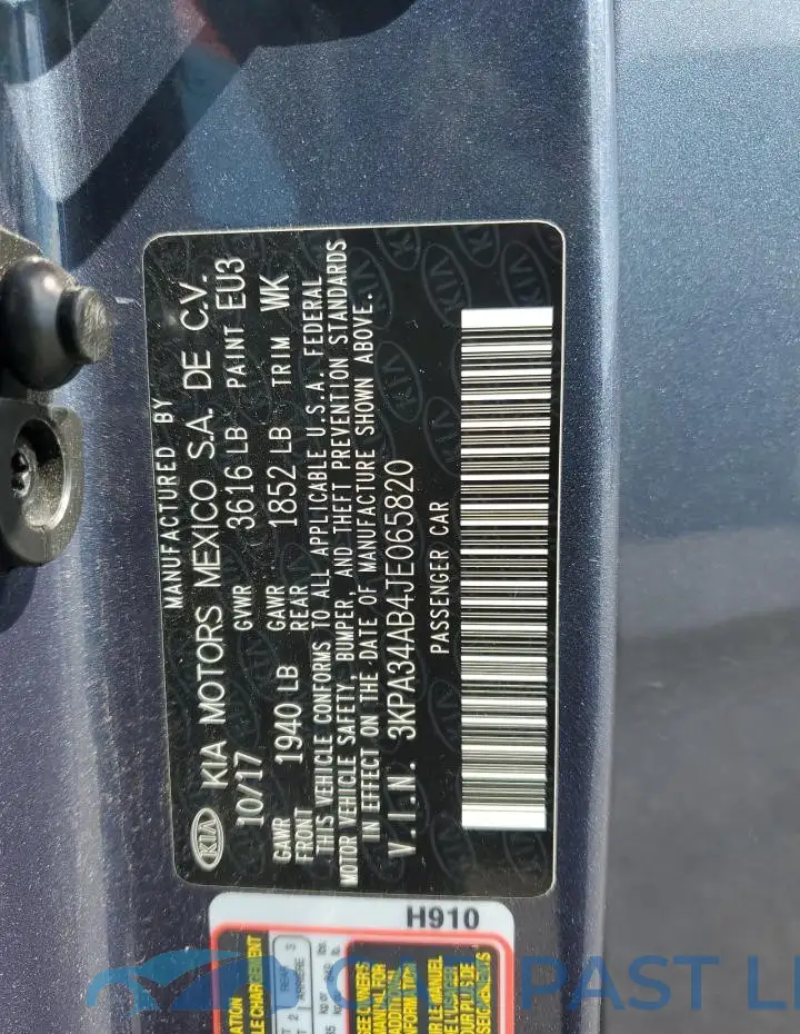 3KPA34AB4JE065820# 12