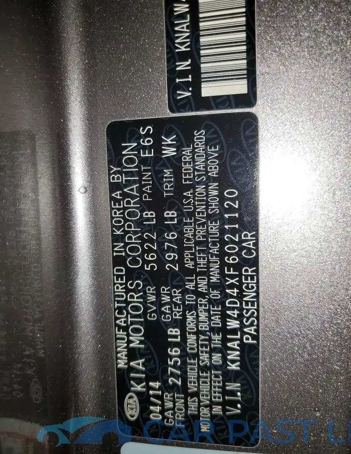 KNALW4D4XF6021120# 12