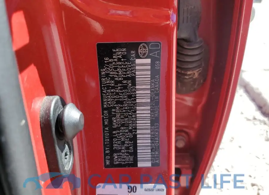 2T1BURHE1GC611690# 12