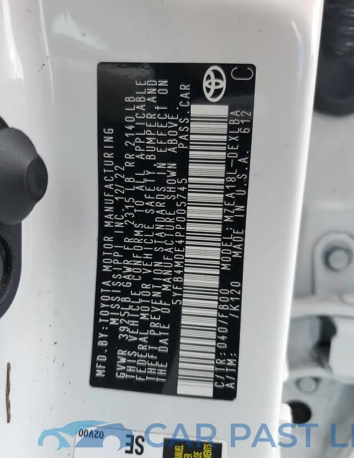5YFB4MDE4PP005745# 13