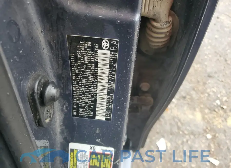 5YFBPRHE3FP339018# 12