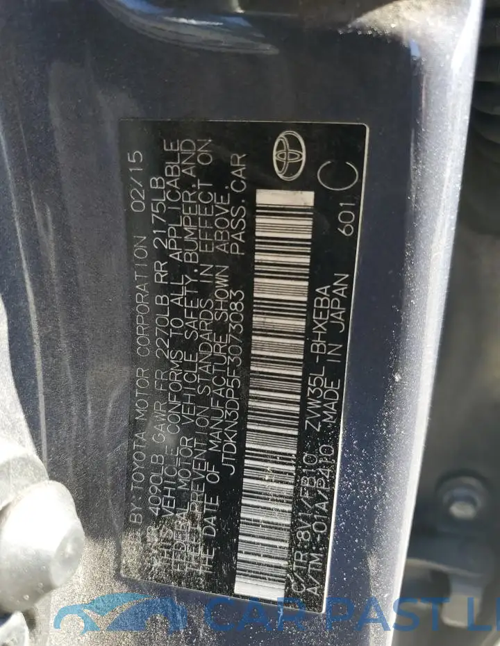 JTDKN3DP5F3073083# 12