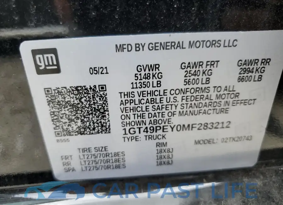 1GT49PEY0MF283212# 12
