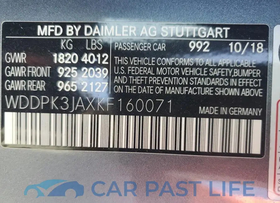 WDDPK3JAXKF160071# 13
