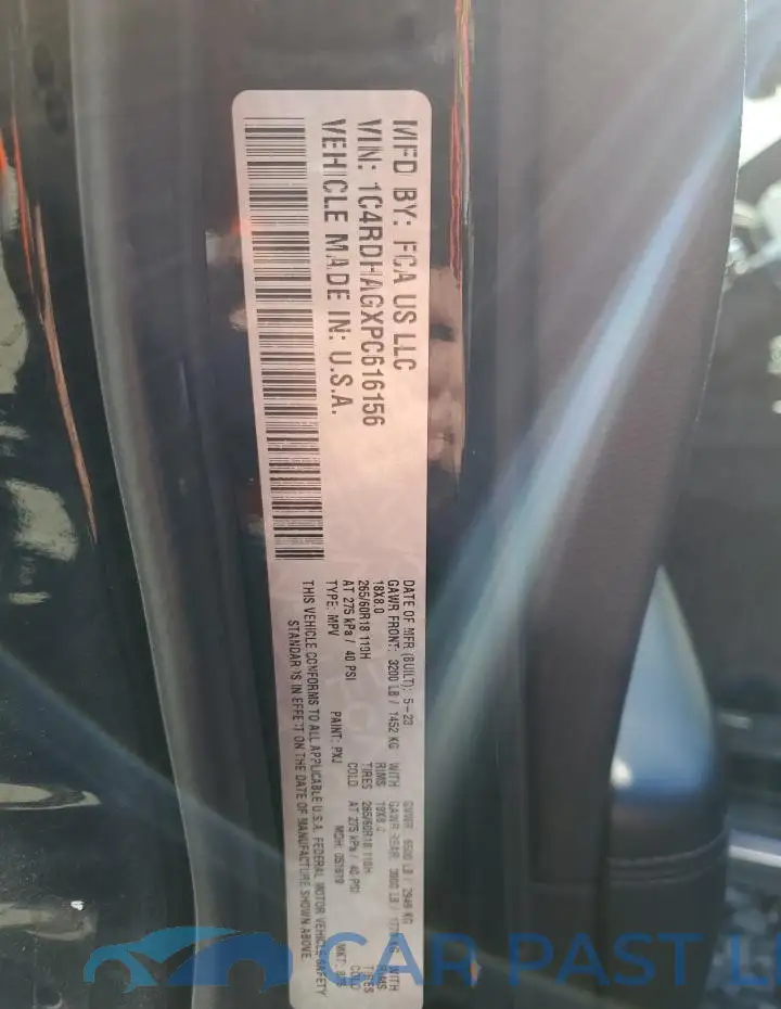 1C4RDHAGXPC616156# 13